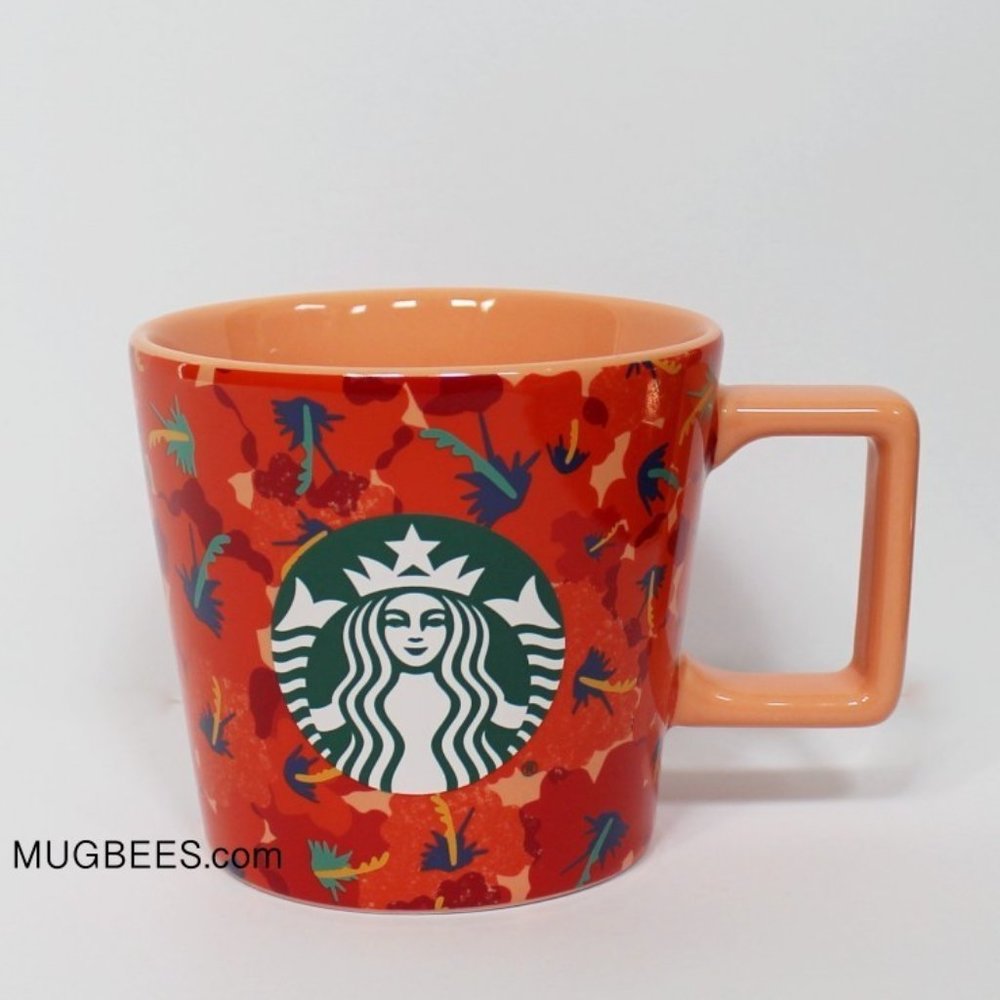 Starbucks Summer 2020 Hibiscus Flower Ceramic Coffee Cup Mug 14 oz
